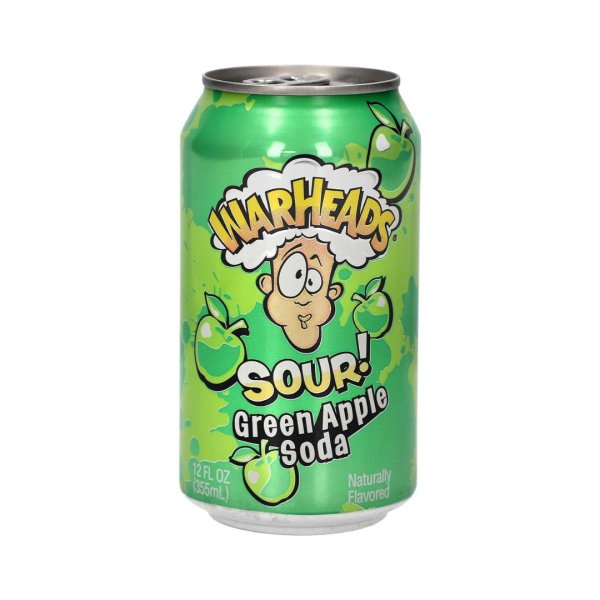 Warheads Green Apple Sour Soda 330ml