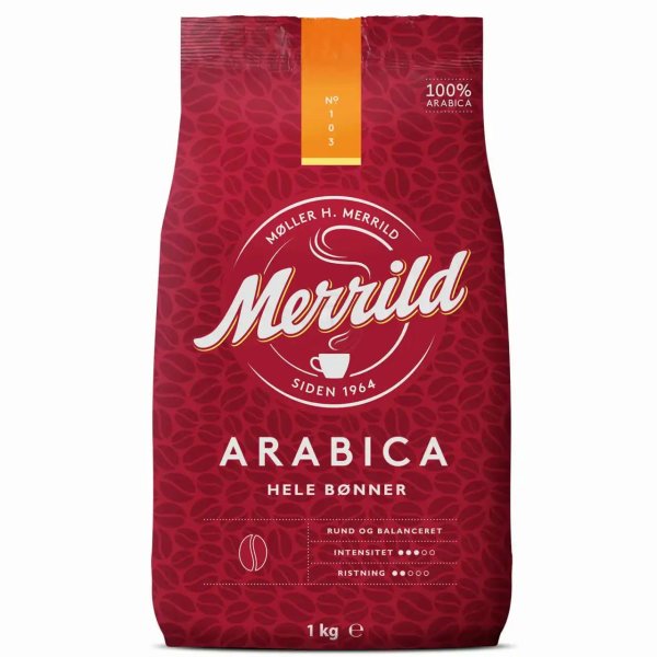 Merrild Arabica Hele Bønner1000g