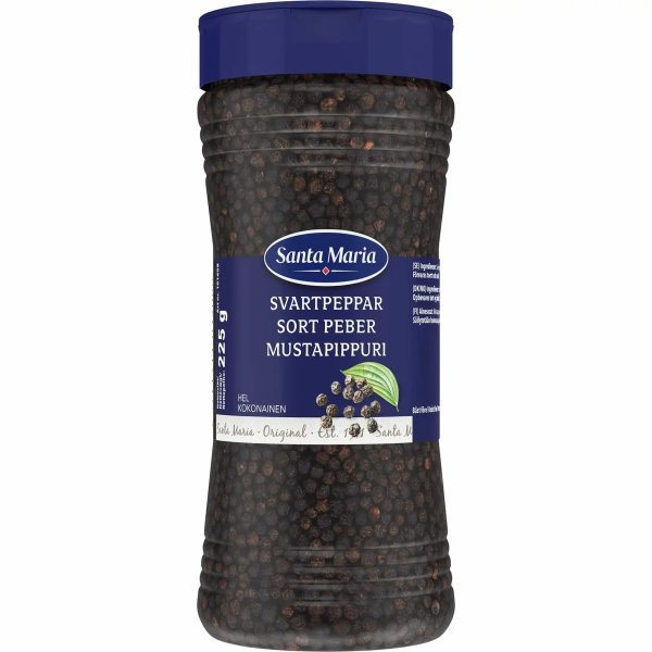 Santa Maria Sort Peber Hel/Schwarze Pfefferkörner 225g